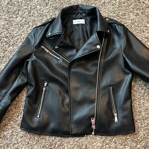 Mango faux leather jacket L
